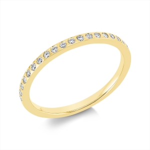 Memoire halb Ring  18kt Gelbgold mit 0,18ct Diamanten