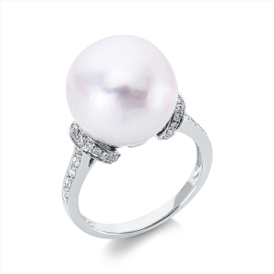 Ring  18kt Weißgold mit 0,32ct Diamanten