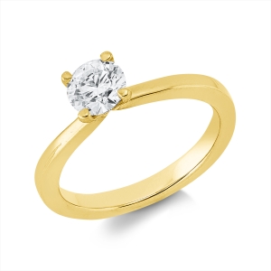 Solitaire Ring 4er-Krappe 18kt Gelbgold GIA7526416561 mit 0,70ct Diamanten