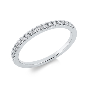 Memoire halb Ring  18kt Weißgold mit 0,20ct Diamanten