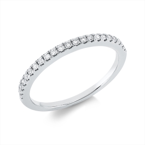 Memoire halb Ring  18kt Weißgold mit 0,18ct Diamanten