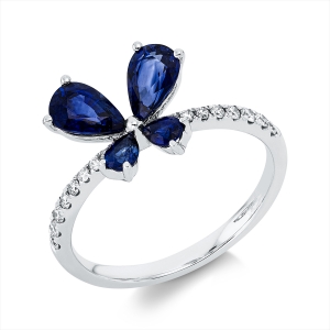 Ring 18 kt WG Schmetterling