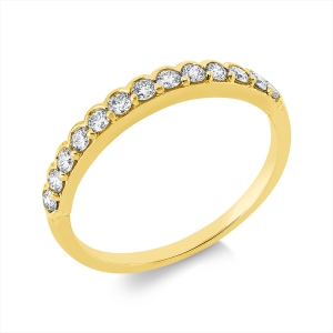 Memoire halb Ring Halbzarge 18kt Gelbgold mit 0,33ct Diamanten