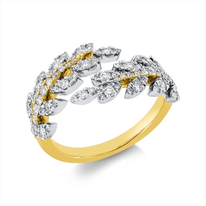 Ring 18 kt GG+WG Feder