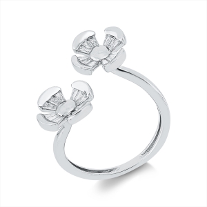 Ring 18 kt WG Blumen
