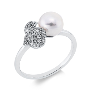Ring  18kt Weißgold mit 0,20ct Diamanten
