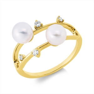 Ring  18kt Gelbgold mit 0,07ct Diamanten
