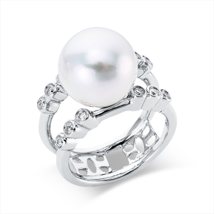 Ring  18kt Weißgold mit 0,27ct Diamanten