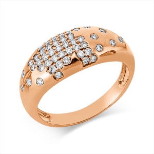 Pavé Ring  18kt Rotgold mit 0,39ct Diamanten