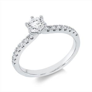 Ring 6er-Krappe 18 kt WG, GIA1528414778