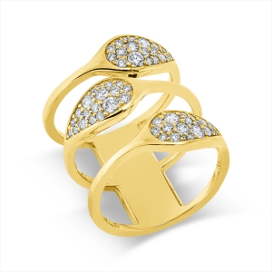 Pavé Ring  18kt Gelbgold mit 0,74ct Diamanten
