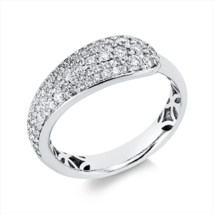 Pavé Ring  18kt Weißgold mit 0,60ct Diamanten