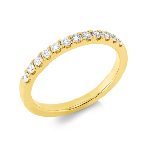 Memoire halb Ring  18kt Gelbgold mit 0,31ct Diamanten