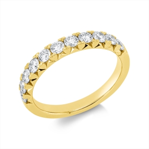 Memoire halb Ring  18kt Gelbgold mit 0,76ct Diamanten
