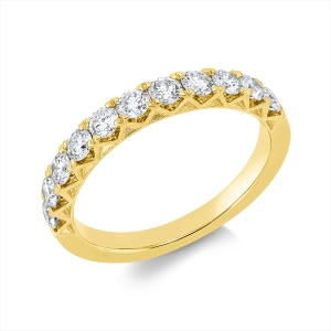 Memoire halb Ring  18kt Gelbgold mit 0,77ct Diamanten