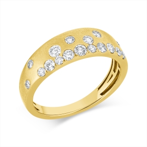 Ring Zarge 18 kt GG, mattiert