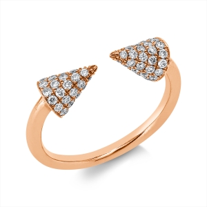 Pavé Ring  18kt Rotgold mit 0,53ct Diamanten