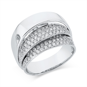 Pavé Ring  18kt Weißgold mit 0,67ct Diamanten