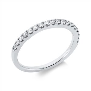 Memoire halb Ring  18kt Weißgold mit 0,33ct Diamanten