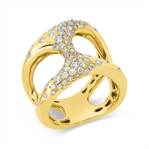 Pavé Ring  18kt Gelbgold mit 0,86ct Diamanten