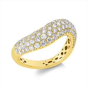 Pavé Ring  18kt Gelbgold mit 0,97ct Diamanten