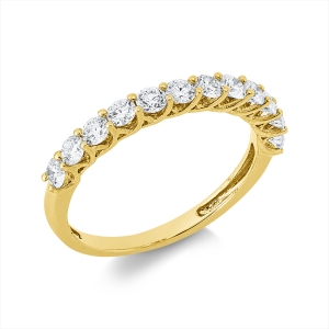 Memoire halb Ring  18kt Gelbgold mit 0,68ct Diamanten