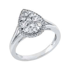 Ring 950 Pt Platin Tropfen