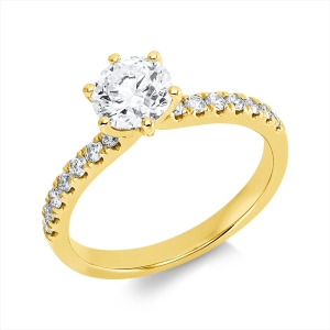 Ring 6er-Krappe 18 kt GG, GIA 7531270244