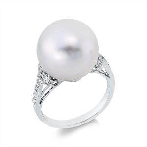 Ring  18kt Weißgold mit 0,21ct Diamanten