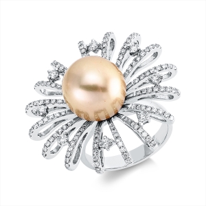 Ring  18kt Weißgold mit 0,94ct Diamanten