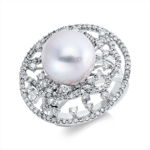 Ring  18kt Weißgold mit 1,36ct Diamanten