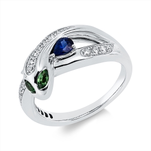 Ring 18 kt WG Schlange