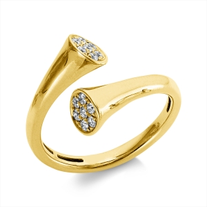 Pavé Ring  18kt Gelbgold mit 0,19ct Diamanten