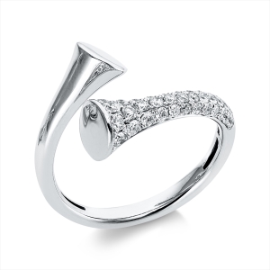 Pavé Ring  18kt Weißgold mit 0,44ct Diamanten