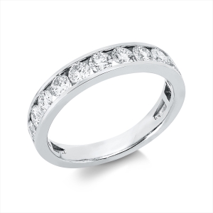Memoire halb Ring  18kt Weißgold mit 1,02ct Diamanten