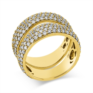 Pavé Ring  18kt Gelbgold mit 2,22ct Diamanten