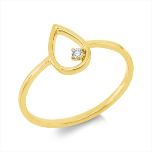 Ring 4er-Krappe 18 kt GG Tropfen