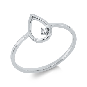 Ring 4er-Krappe 18 kt GG Tropfen