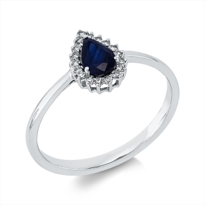 Ring 3er-Krappe 18 kt WG Tropfen