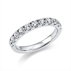 Memoire halb Ring  18kt Weißgold mit 0,89ct Diamanten