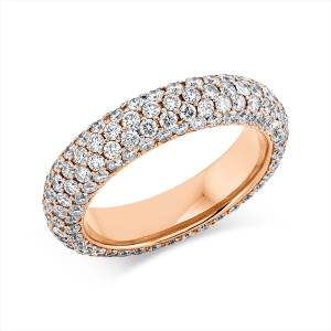 Pavé Ring  18kt Rotgold mit 3,06ct Diamanten