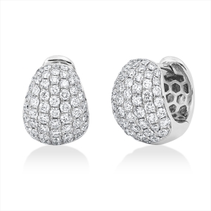 Pavé Creolen  18kt Gelbgold mit 1,67ct Diamanten