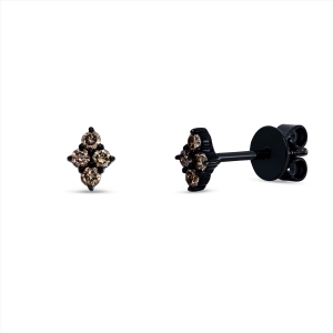 Ohrstecker 18 kt WG, Fassung schwarz rhodiniert