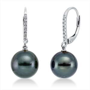 Ohrschmuck  18kt Weißgold mit 0,09ct Diamanten