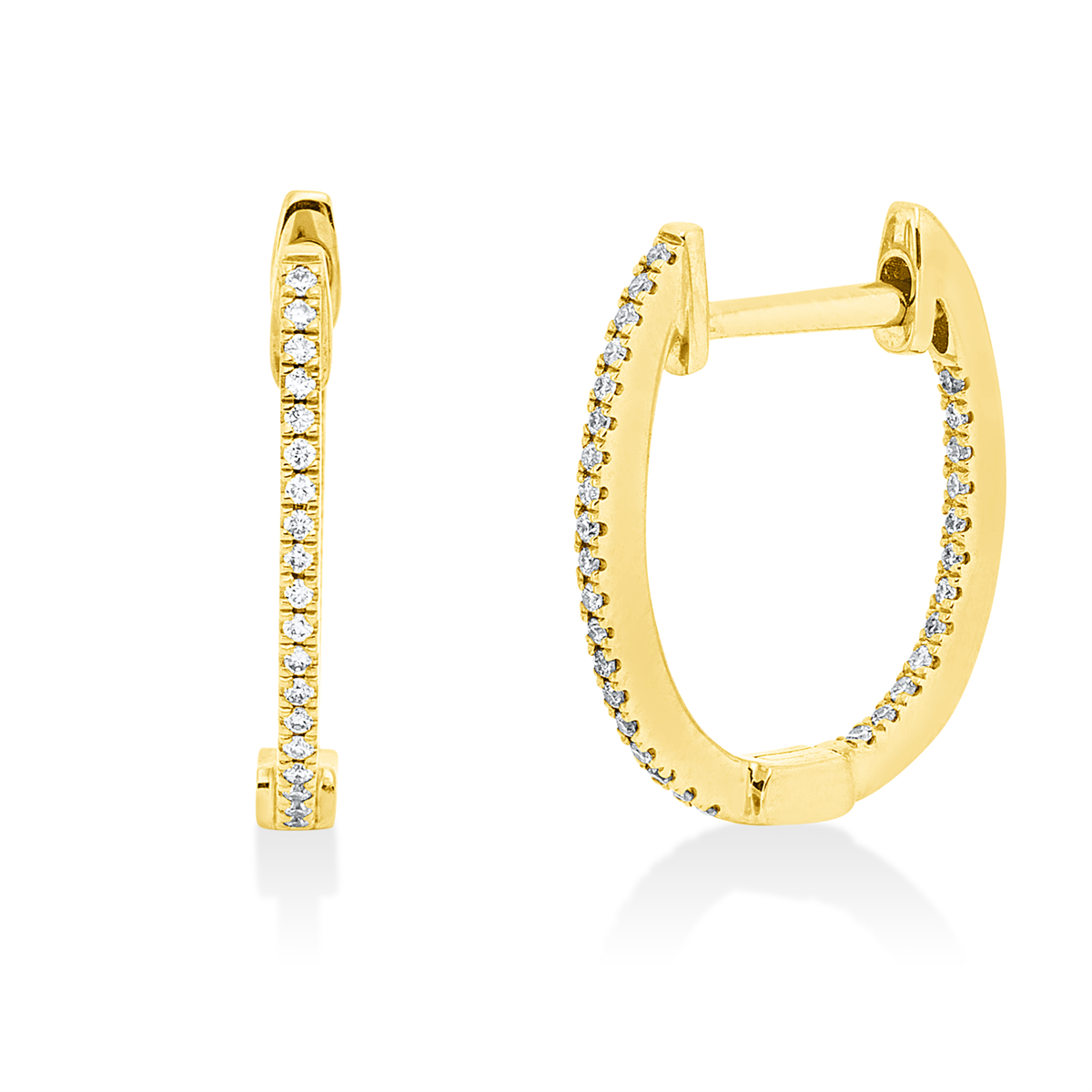 Creolen  18kt Gelbgold mit 0,09ct Diamanten