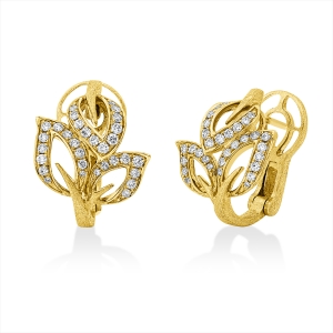 Ohrschmuck 18 kt GG, mattiert