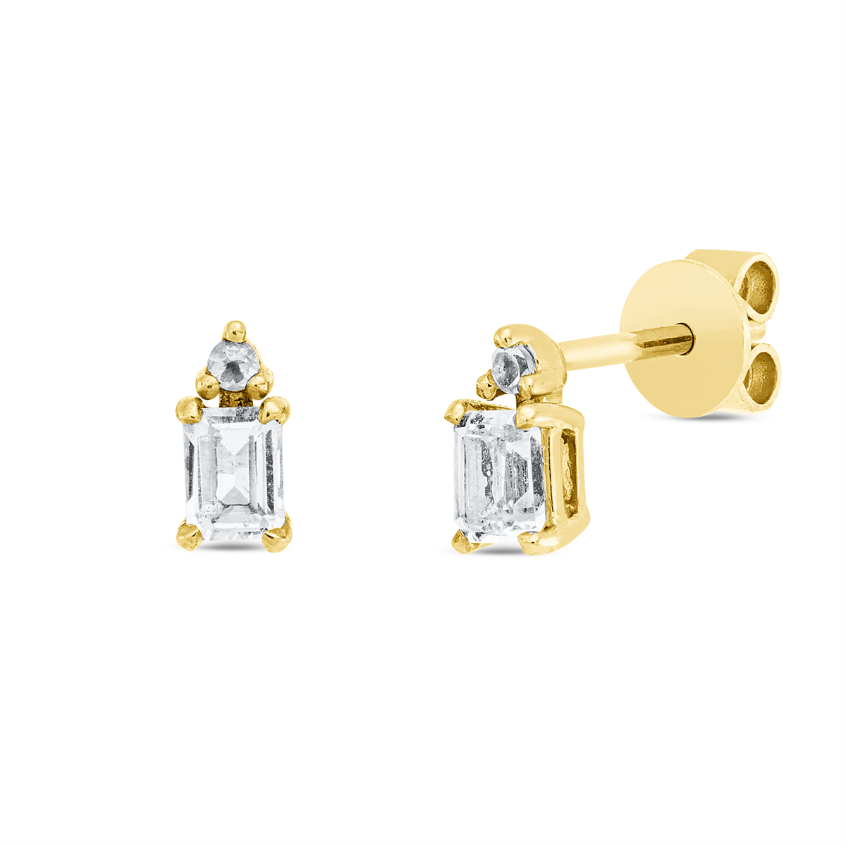 Ohrstecker 4er-Krappe 18 kt GG