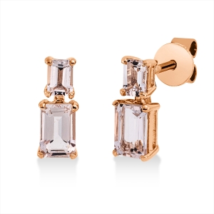 Ohrstecker 4er-Krappe 18 kt RG
