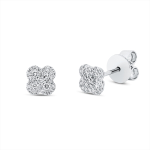 Pavé Ohrstecker  18kt Rotgold mit 0,19ct Diamanten