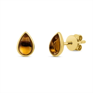 Ohrstecker Zarge 18 kt GG Tropfen